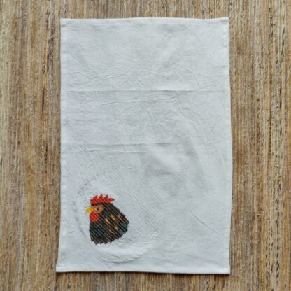 Brown Hen Face Kitchen Towel - Image 4
